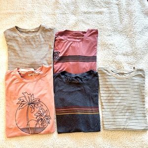 Men’s Marine Layer shirts size small, five shirts, mix of colors, sport
